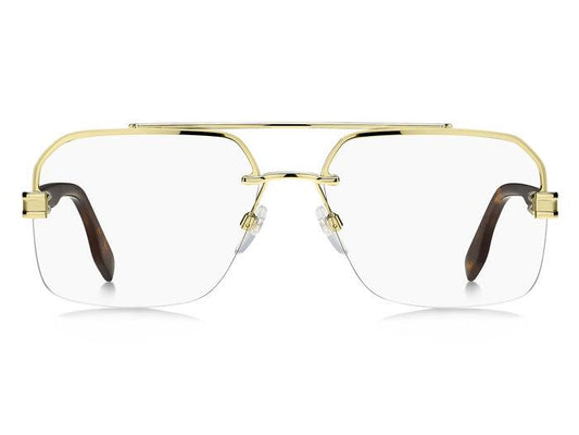 Marc Jacobs MARC714 Aviator Eyeglasses in Gold Havana, front view
