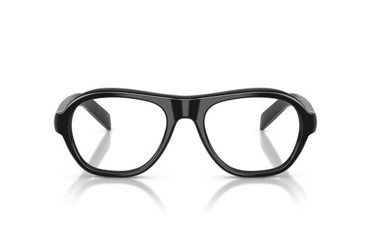 Prada PRC12V Square Eyeglasses in Black, front view