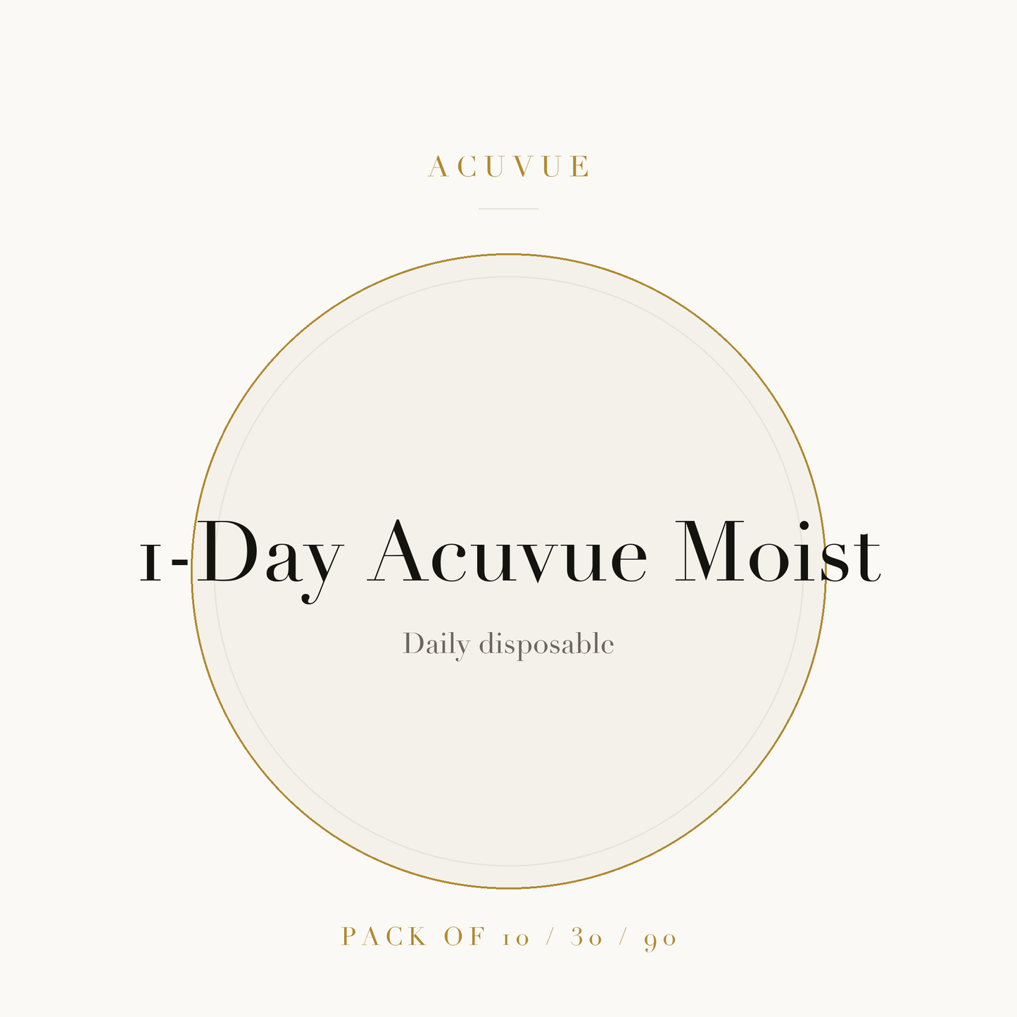 1-Day Acuvue Moist Contact Lenses on ivory plate