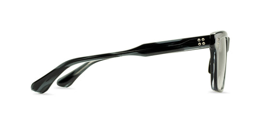DITA THAVOS Pilot Sunglasses in Dark Grey To Clear Gradient / Ink Swirl, side view