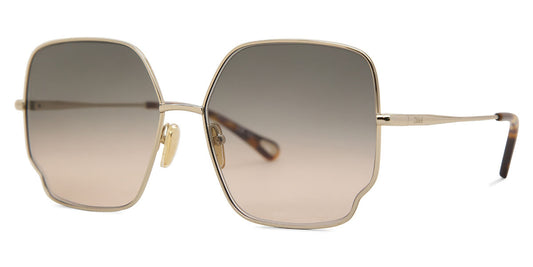 Chloe CH0092S Square Sunglasses in Brown/Shiny Gold, side view