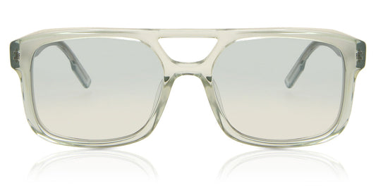 Zegna EZ0209 Pilot Sunglasses in Transparent Blue, front view