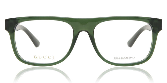 Gucci GG1117ON Square Eyeglasses in Transparent Green, front view