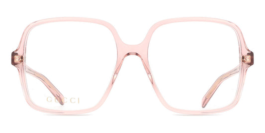 Gucci GG1994O Square Eyeglasses in Transparent Pink, front view