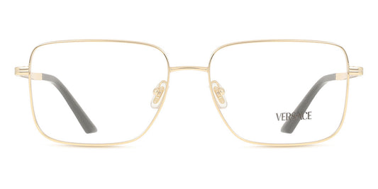 Versace VE1311 Rectangle Eyeglasses in Gold, front view