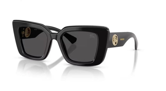 Burberry BE4476 Cat Eye Sunglasses in Dark Grey Lenses With Black Frame, front view