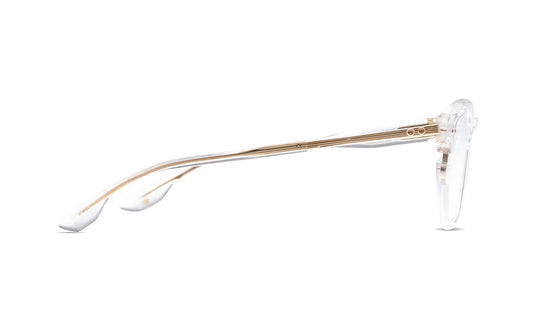 DITA DLX702 Square Eyeglasses in Clear Crystal Yellow Gold, side view