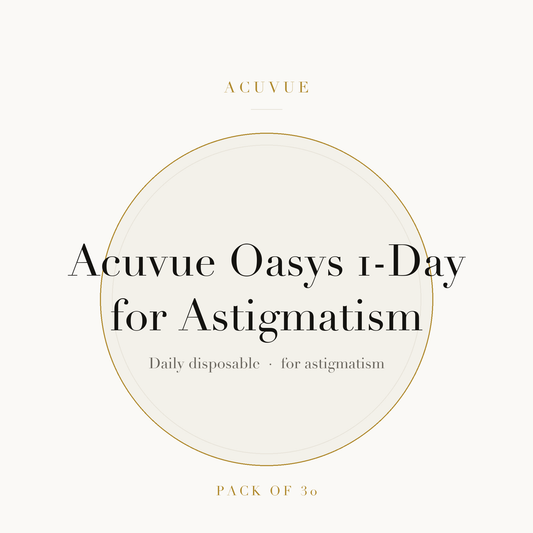 Acuvue Oasys 1-Day for Astigmatism Contact Lenses on ivory plate