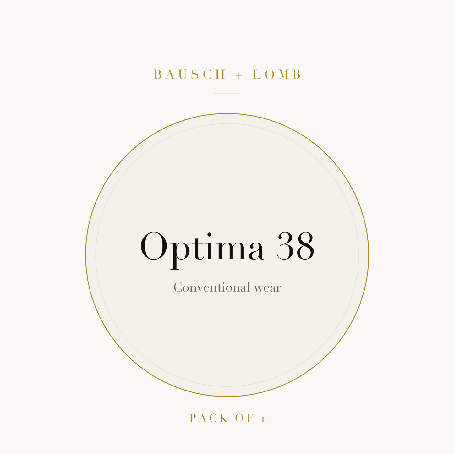 Bausch + Lomb Optima 38 Contact Lenses on ivory plate
