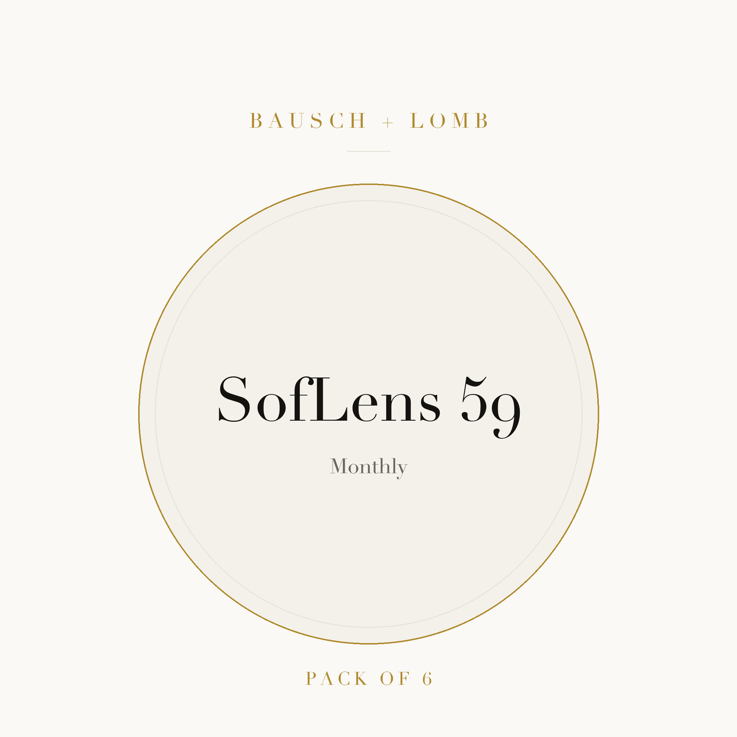 Bausch + Lomb SofLens 59 Contact Lenses on ivory plate