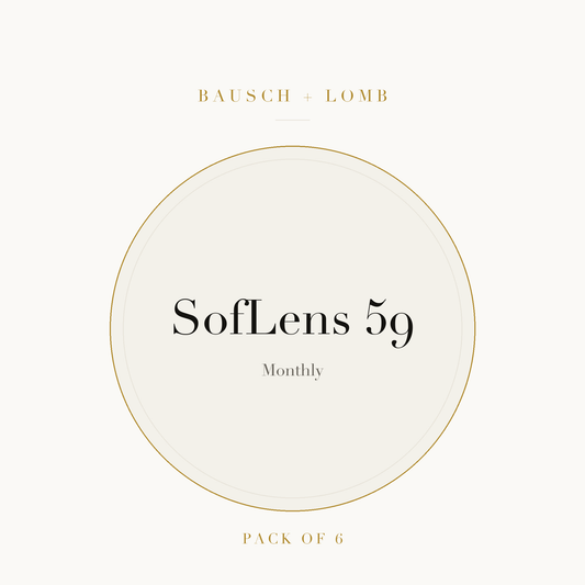 Bausch + Lomb SofLens 59 Contact Lenses on ivory plate