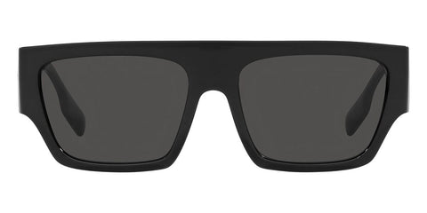 Burberry BE4397U/S Square Sunglasses in Dark Grey Lenses With Black Frame, angle view