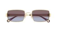 Chloe CH0354S Rectangle Sunglasses in Red/Gold, side view