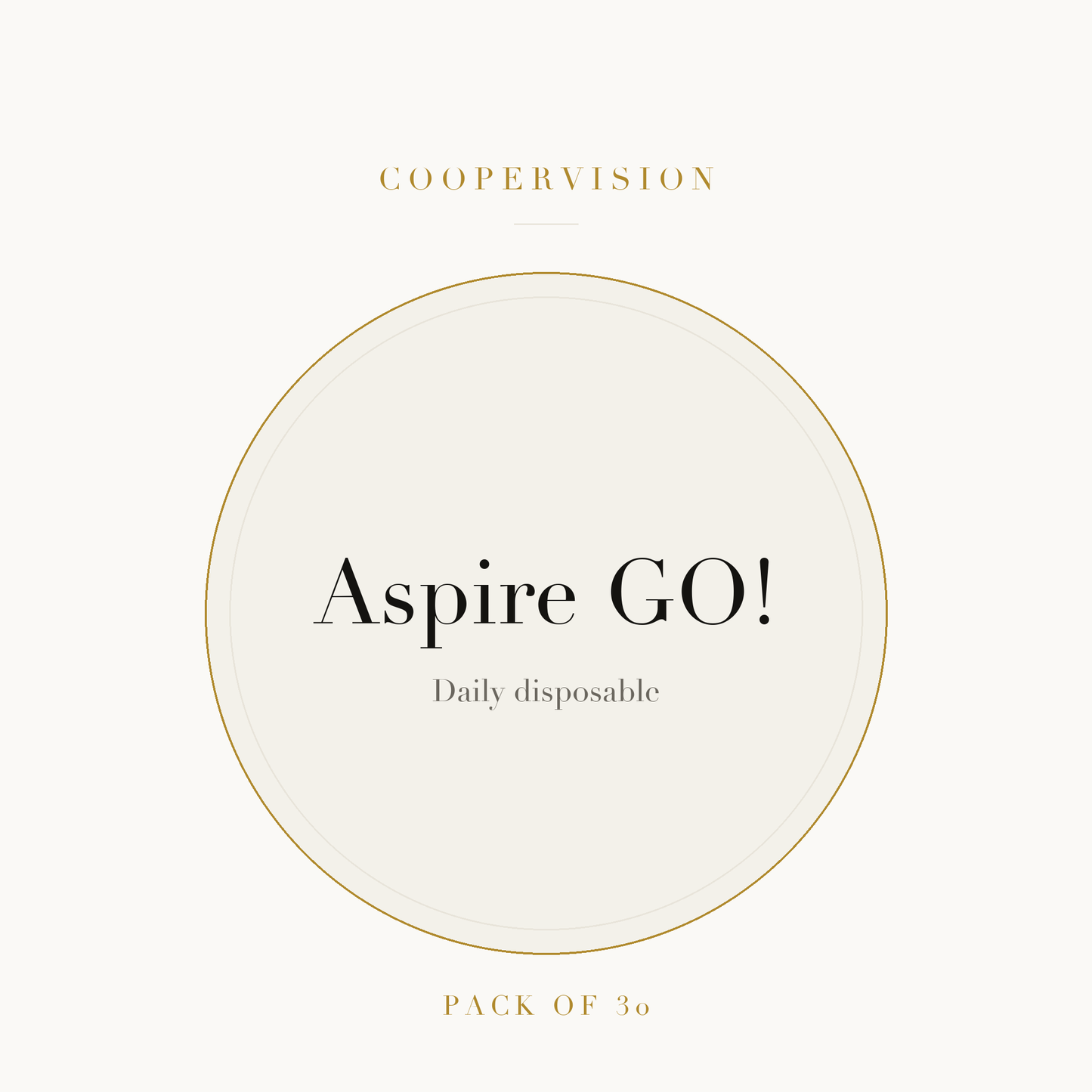 CooperVision Aspire GO! Contact Lenses on ivory plate