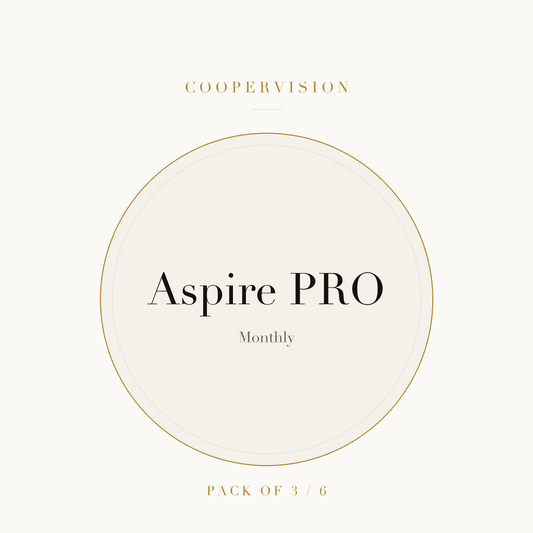 CooperVision Aspire PRO Contact Lenses on ivory plate