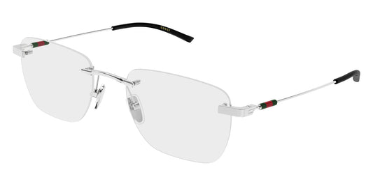 Gucci GG2099O Rectangle Eyeglasses in Silver, side view