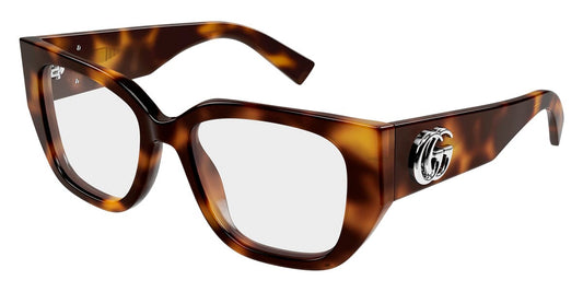 Gucci GG1952O Square Eyeglasses in Clear/Tortoise, side view