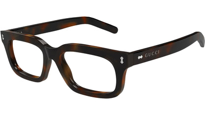 Gucci GG1711S Rectangle Sunglasses in Clear Lenses With Havana Frame, side view