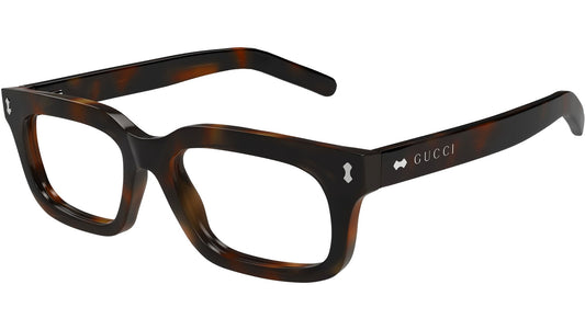Gucci GG1711S Rectangle Sunglasses in Clear Lenses With Havana Frame, side view
