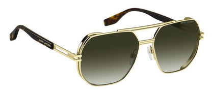 Marc Jacobs MARC784/S Pilot Sunglasses in Dark Green Gradient Gold, front view