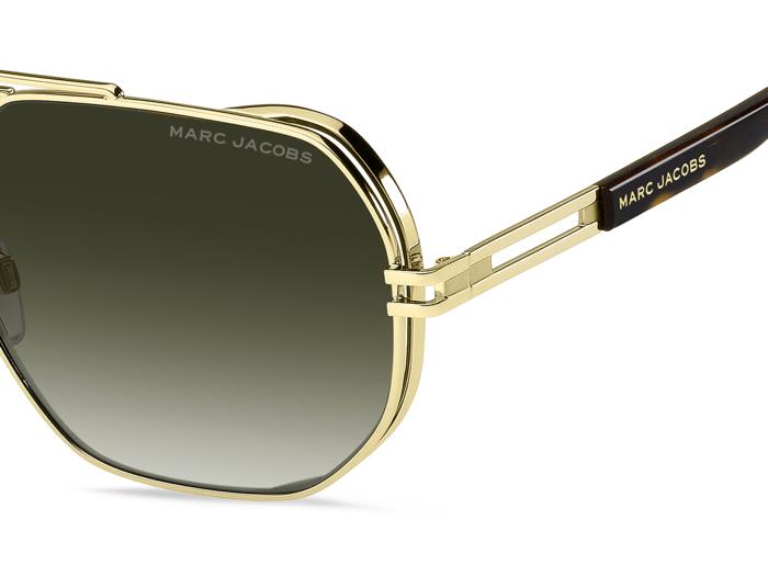 Marc Jacobs MARC784/S Pilot Sunglasses in Dark Green Gradient Gold, angle view