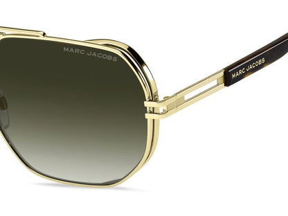 Marc Jacobs MARC784/S Pilot Sunglasses in Dark Green Gradient Gold, angle view