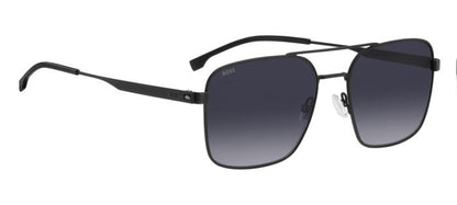 Hugo Boss BOSS1695/S Pilot Sunglasses in Dark Grey Gradient / Matte Black, front view