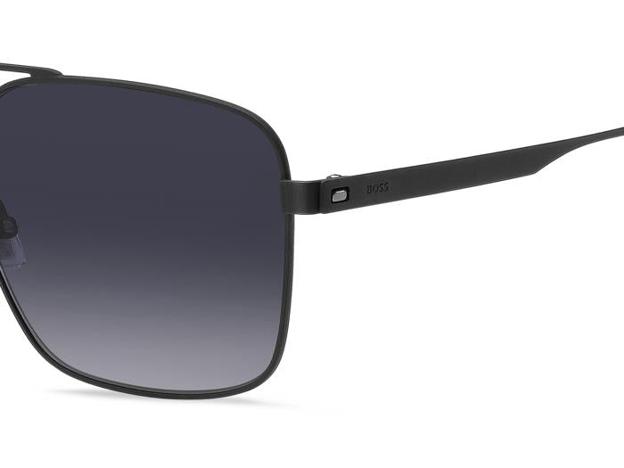 Hugo Boss BOSS1695/S Pilot Sunglasses in Dark Grey Gradient / Matte Black, detail view