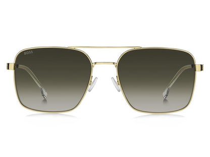 Hugo Boss BOSS1695/S Pilot Sunglasses in Gradient Green / Gold, side view