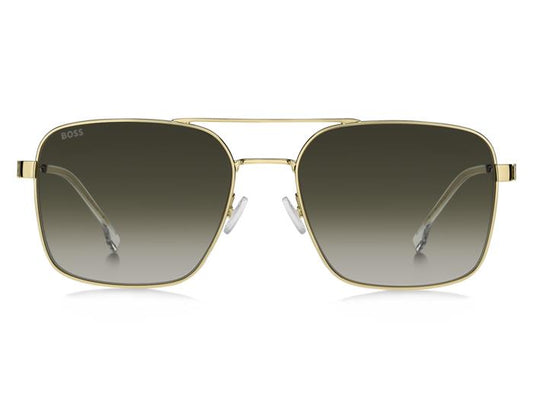 Hugo Boss BOSS1695/S Pilot Sunglasses in Gradient Green / Gold, side view
