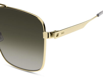 Hugo Boss BOSS1695/S Pilot Sunglasses in Gradient Green / Gold, angle view