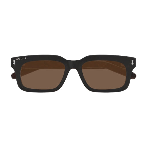 Gucci GG1711S in Clear Lenses With Brown Frame, detail view