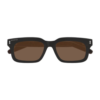 Gucci GG1711S in Clear Lenses With Brown Frame, detail view