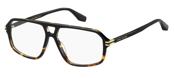 Marc Jacobs MARC471 Pilot Eyeglasses in Black Havana, side view