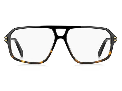 Marc Jacobs MARC471 Pilot Eyeglasses in Black Havana, front view