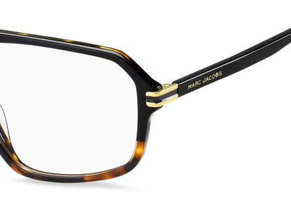 Marc Jacobs MARC471 Pilot Eyeglasses in Black Havana, angle view