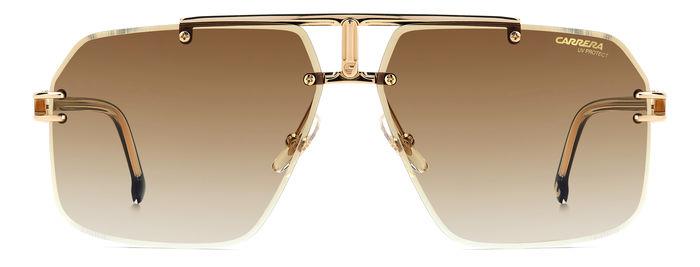 Carrera CARRERA1054/S Sunglasses in Black Brown Green Anti-Reflective Lenses With Black Gold Frame, side view