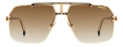 Carrera CARRERA1054/S Sunglasses in Black Brown Green Anti-Reflective Lenses With Black Gold Frame, side view