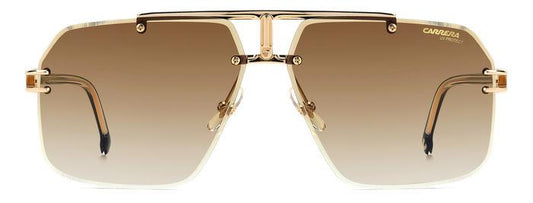 Carrera CARRERA1054/S Sunglasses in Black Brown Green Anti-Reflective Lenses With Black Gold Frame, side view
