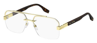 Marc Jacobs MARC714 Aviator Eyeglasses in Gold Havana, side view