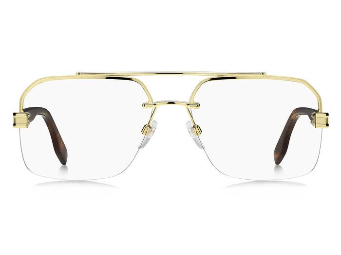 Marc Jacobs MARC714 Aviator Eyeglasses in Gold Havana, front view