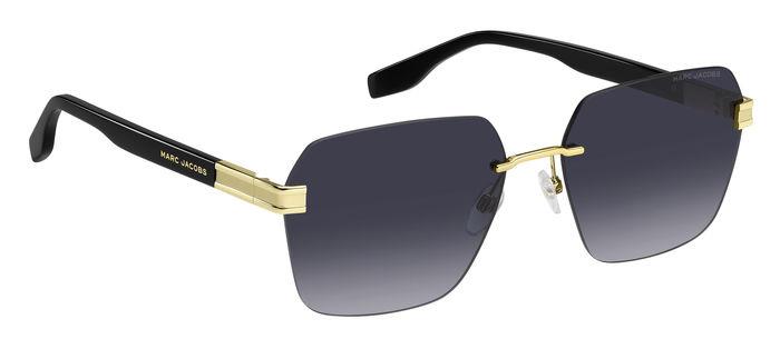 Marc Jacobs MARC 713/S Square Sunglasses in Grey Gradient / Gold, angle view