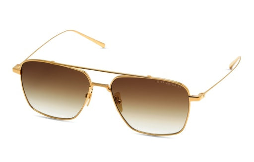DITA ARTOA-57/S Pilot Sunglasses in Brown To Clear Gradient/Yellow Gold, front view