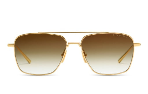 DITA ARTOA-57/S Pilot Sunglasses in Brown To Clear Gradient/Yellow Gold, angle view