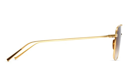 DITA ARTOA-57/S Pilot Sunglasses in Brown To Clear Gradient/Yellow Gold, side view