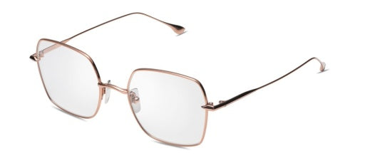 DITA CEREBAL Square Eyeglasses in Rose Gold, front view