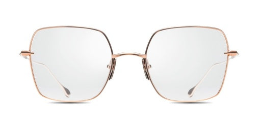 DITA CEREBAL Square Eyeglasses in Rose Gold, angle view