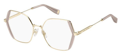Marc Jacobs MJ1068 Geometric Eyeglasses in Nude Brown Gold, detail view