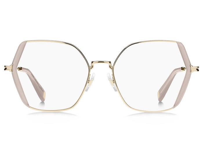 Marc Jacobs MJ1068 Geometric Eyeglasses in Nude Brown Gold, side view