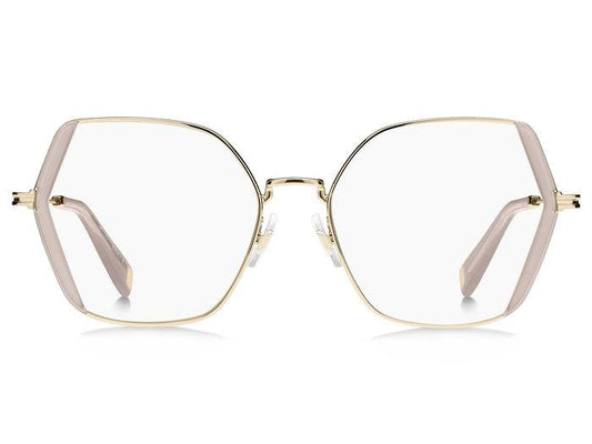 Marc Jacobs MJ1068 Geometric Eyeglasses in Nude Brown Gold, side view